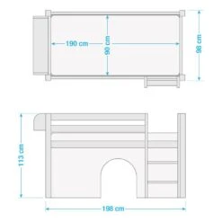 Lit Mezzanine Jelle Hello Kitty 16 Lit Mezzanine Jelle Hello Kitty -Pinolino || Roba || VIDAXL Soldes Magasin 1000287873 210902 14424300137 SKETCH DETAILS P000000001000287873 sketch