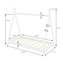 Lit D'enfant Tipi 70x140 Cm Blanc -Pinolino || Roba || VIDAXL Soldes Magasin 2fc184ae13854080a12da86e93323e9d