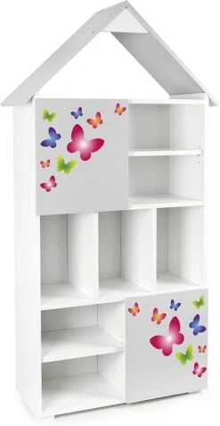 GRAND CHALET Blanc Et Grise Papillons