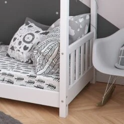 Lit Cabane Design 160x80cm Blanc -Pinolino || Roba || VIDAXL Soldes Magasin 40a80958427545f9b427653be0cd5977
