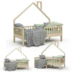 Lit Cabane Noemi 80x160cm Nature -Pinolino || Roba || VIDAXL Soldes Magasin 43778b71a0c7401688124b256fa3fbb2