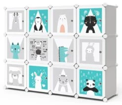 Armoire Andy Gris Modulable Grande