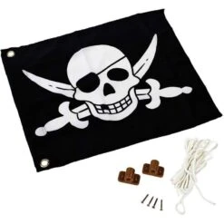 Pinolino || Roba || VIDAXL Soldes Magasin 35 Drapeau Pirates Avec Système D'hisse