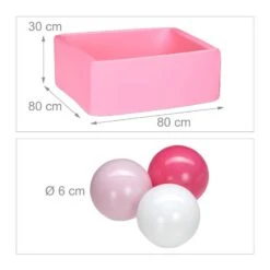 Piscine à Balles Mousse Rose -Pinolino || Roba || VIDAXL Soldes Magasin c89966f352a14edab1cd161847040585