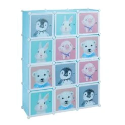Armoire Enfant Modulable 8 Compartiments
