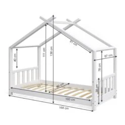 Lit Cabane Design 160x80cm Blanc -Pinolino || Roba || VIDAXL Soldes Magasin f635b0b38b3e41928bd151538c9cf984